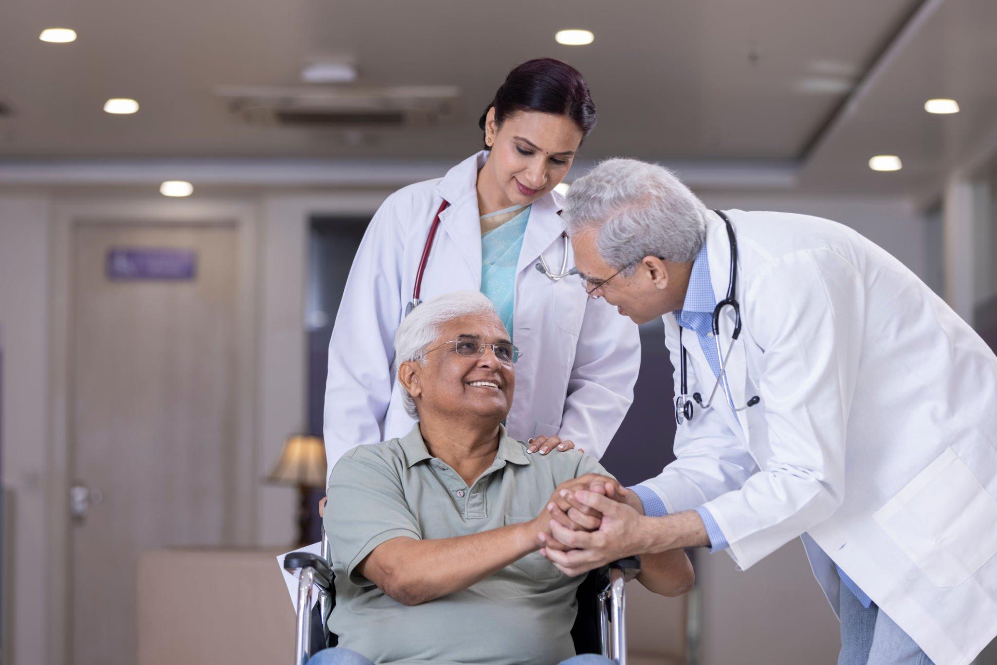 doctors caring a stroke patient in best emergency hospital in patna